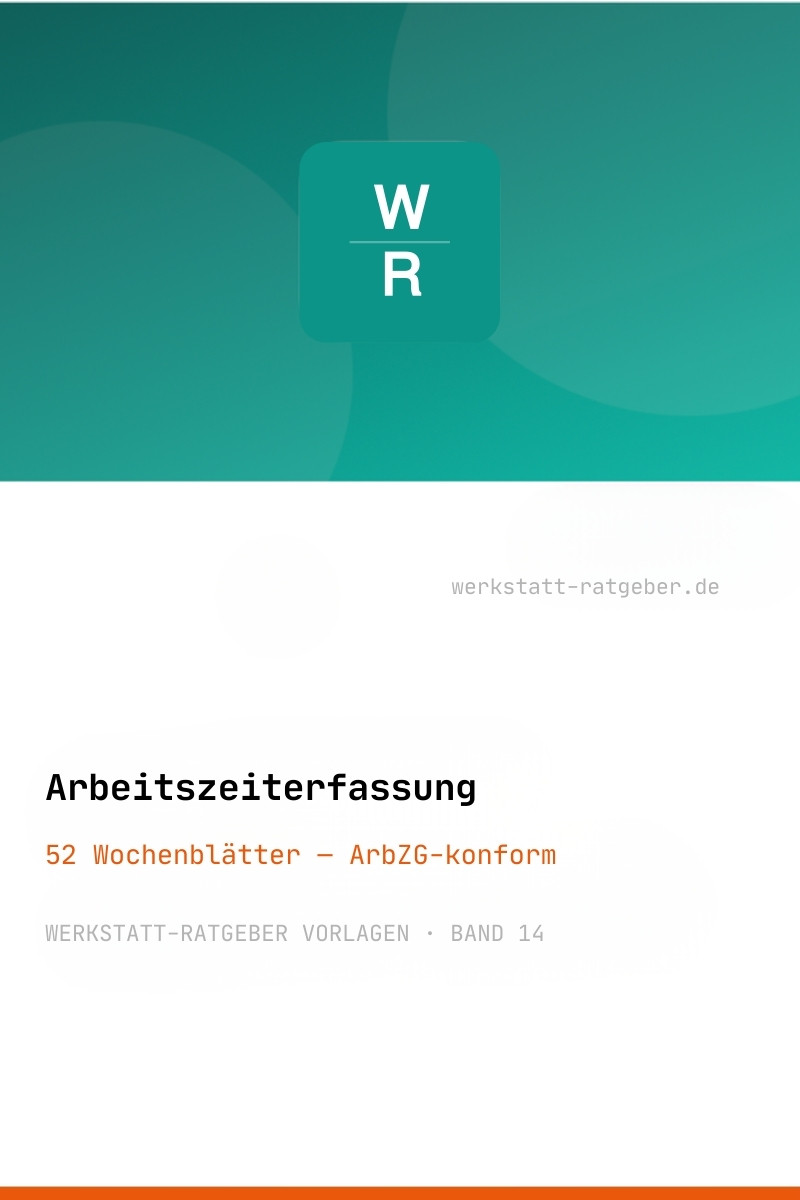 Arbeitszeiterfassung für Handwerker — Stundenzettel und Wochenübersicht