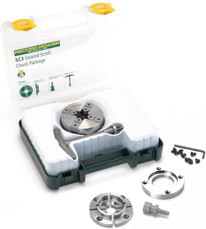 Record Power DML320 Drechselbank (750 W, stufenlos, Gusseisen)
