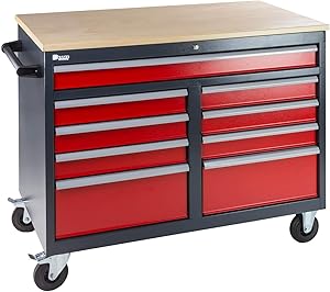 DEMA Werkbank mit Schubladen (120 cm, Buche)