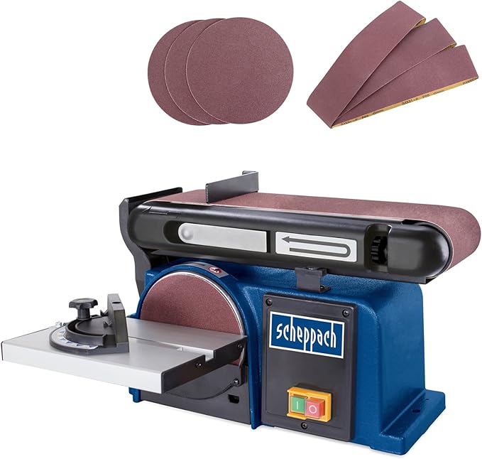 Scheppach BTS900 Band-Tellerschleifer (370 W, 100 × 914 mm)
