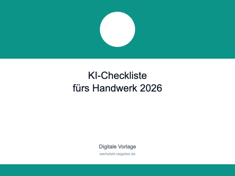 KI-Checkliste fürs Handwerk 2026